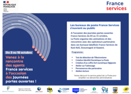 Journées portes ouvertes des France services du 3 au 15 octobre 2022